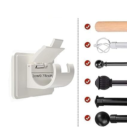 Set Of 2 Transparent Curtain Rod Holder, Household Fixed Clip, Hanging Hook Holder, Self Adhesive Sticky Hooks, Adjustable Clamp Bracket Holder, Crossbar Hook for Storing Gadgets, Multipurpose Curtain Rod Holder Set Of 2 Transparent Curtain Rod Holder, Household Fixed Clip, Hanging Hook Holder, Self Adhesive Sticky Hooks, Adjustable Clamp Bracket Holder, Crossbar Hook for Storing Gadgets, Multipurpose Curtain Rod Holder